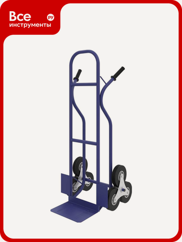 Изображение товара Грузовая тележка RUSKLAD КГЛ – двухколёсная с резиновыми колесами и прочной платформой для маневрирования