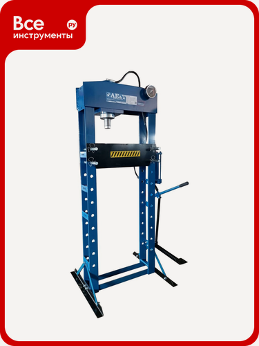 Изображение товара Пресс AE&T 30т с ножной педалью T61230M, напольный тип, гидравлический привод, с манометром и запрессовкой подшипников