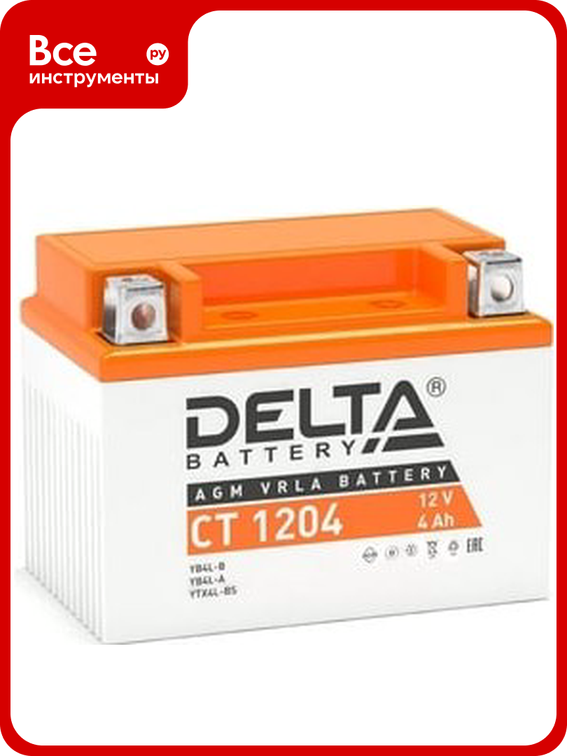 Аккумулятор Delta CT 1204 4ah