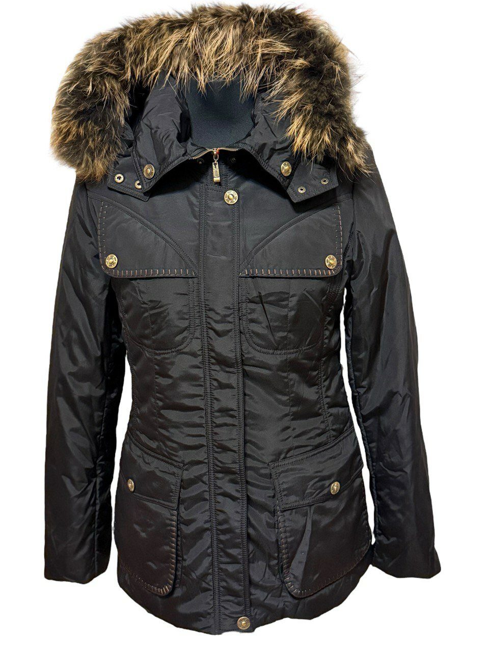 Куртка кожаная  Осень-зима 2024 размер 2XL черный