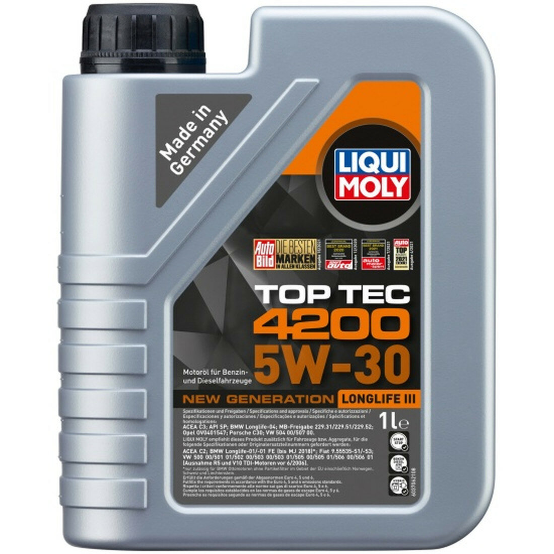 Моторное масло Liqui Moly Top Tec 4200 5W-30 New Generation HC-синтетическое 1 л