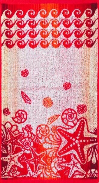 Полотенце махровое кухонное, для рук и лица, ручное в подарок Моряку, Морпеху "Морские глубины" двухстороннее 30*60 см