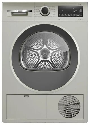 Сушильная машина BOSCH Serie | 4 WQG1420XME, 9 кг, тепловой насос, 15 программ, нержавеющая сталь, A++