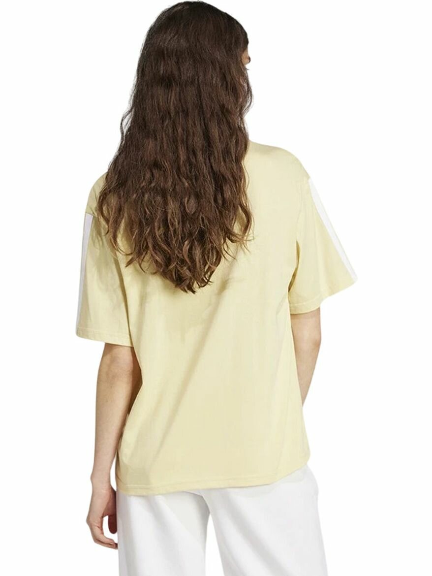 Футболка adidas Essentials 3-Stripes Boyfriend T-Shirt W, размер L, желтый — фото 1