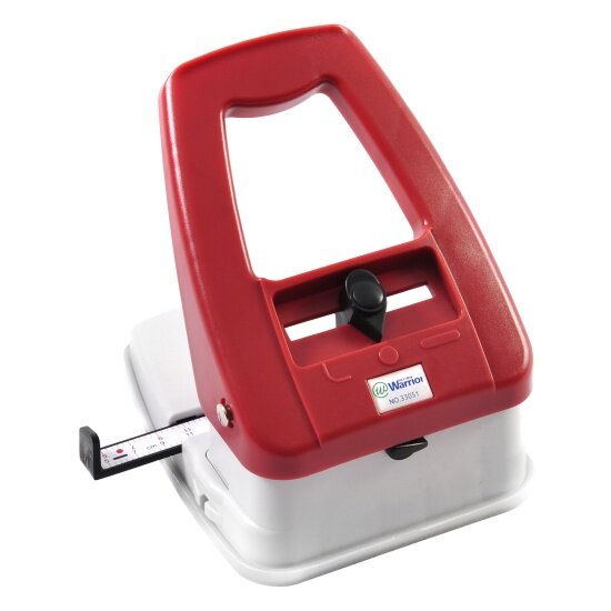 Дырокол Warrior 33051, 3 функции (отв. d=6.4 мм, угол r=3.5 мм, продолговатое отв. 3x14 мм)