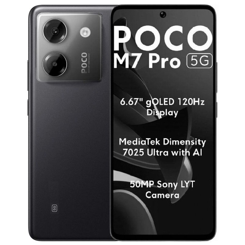 Смартфон POCO M7 Pro 5G, 12/512 ГБ, Black, черный