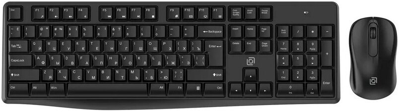 Клавиатура + мышь Оклик S260W клав: черный мышь: черный USB беспроводная Multimedia (2066170)