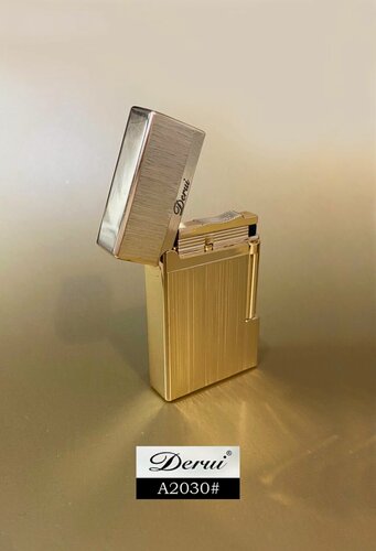 Изображение товара Зажигалка газовая Derui в подарочной коробке с набором запасных кремней (без газа)
