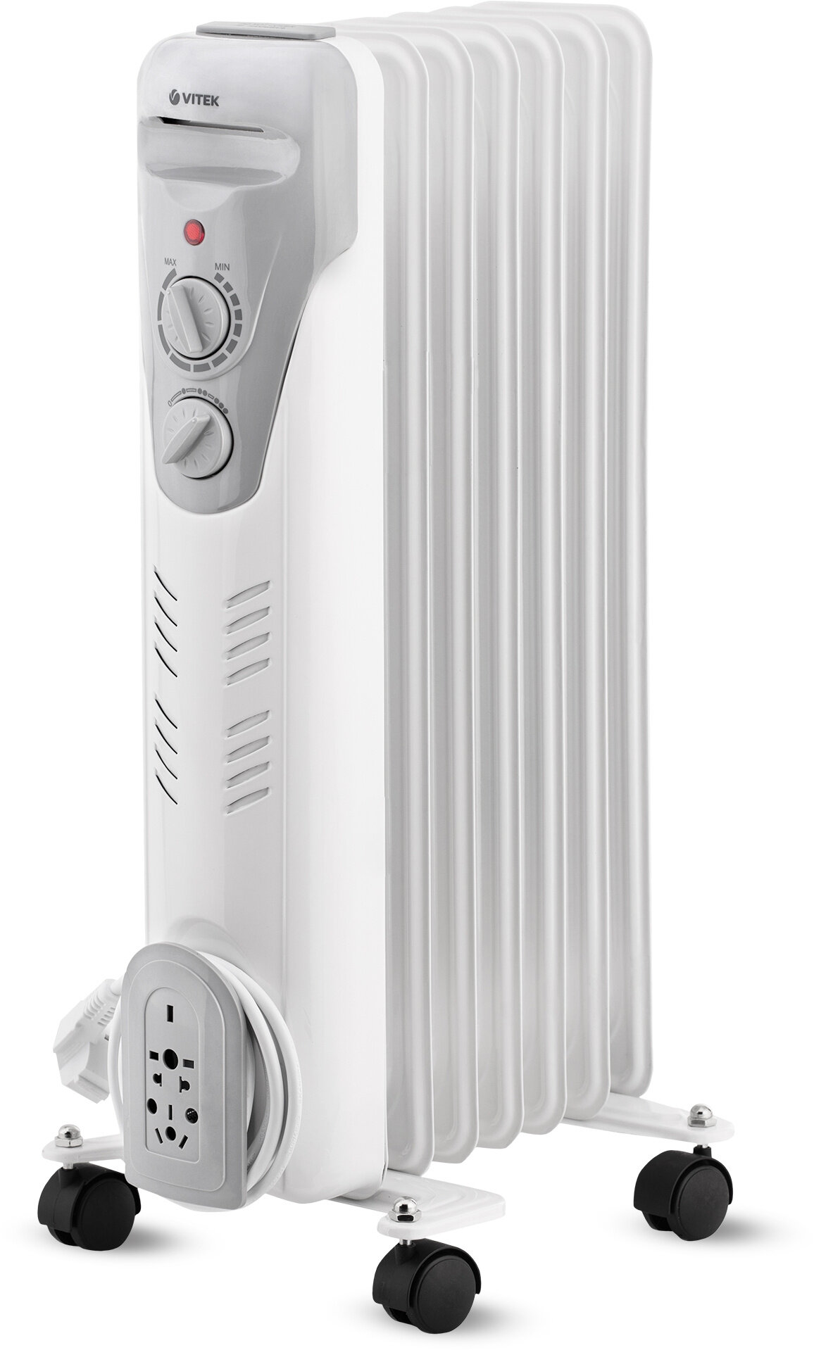 Масляный радиатор Vitek VT-1708 1500Вт белый с терморегулятором