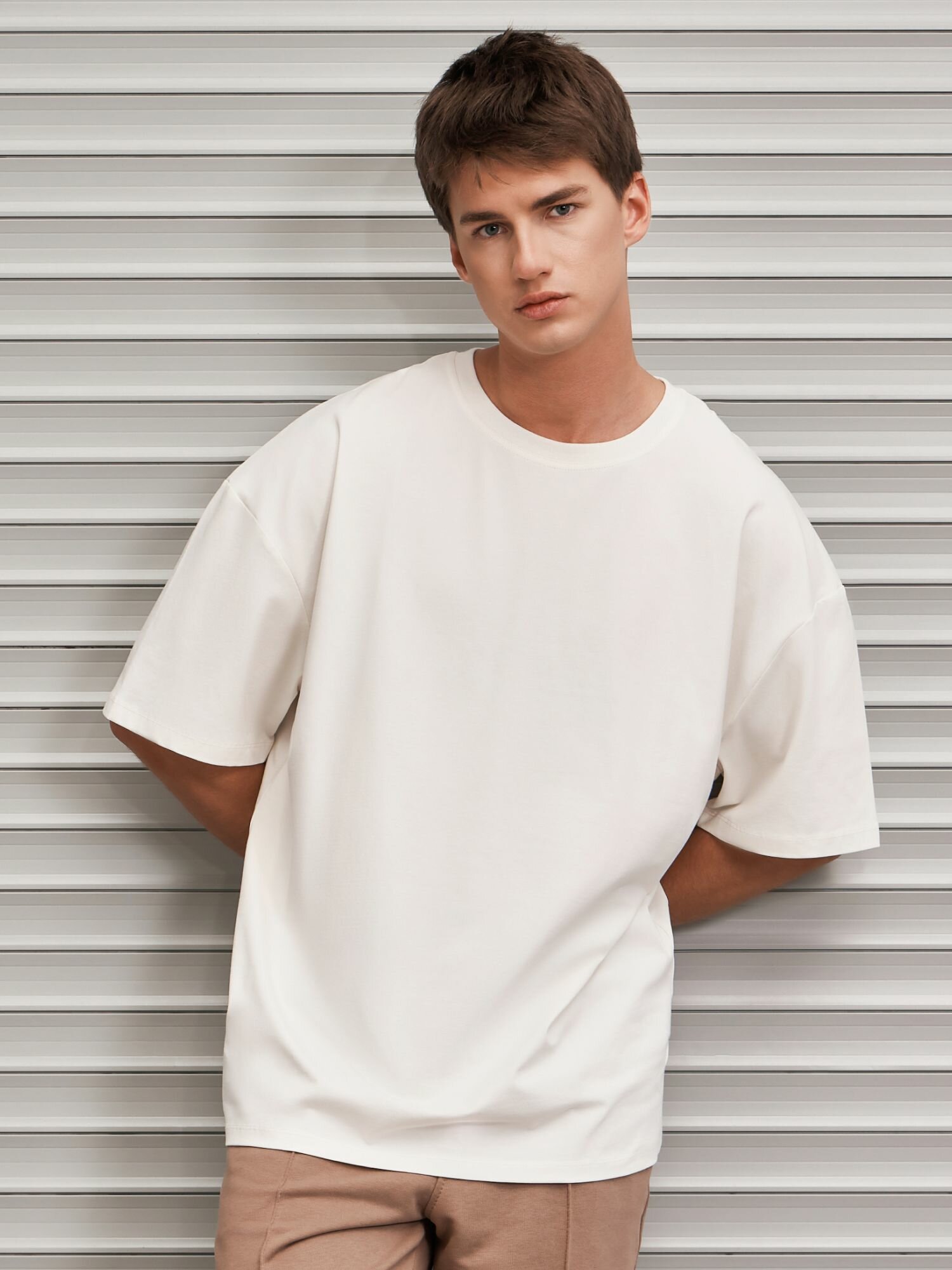 Футболка Y2K style, размер 50, молочный