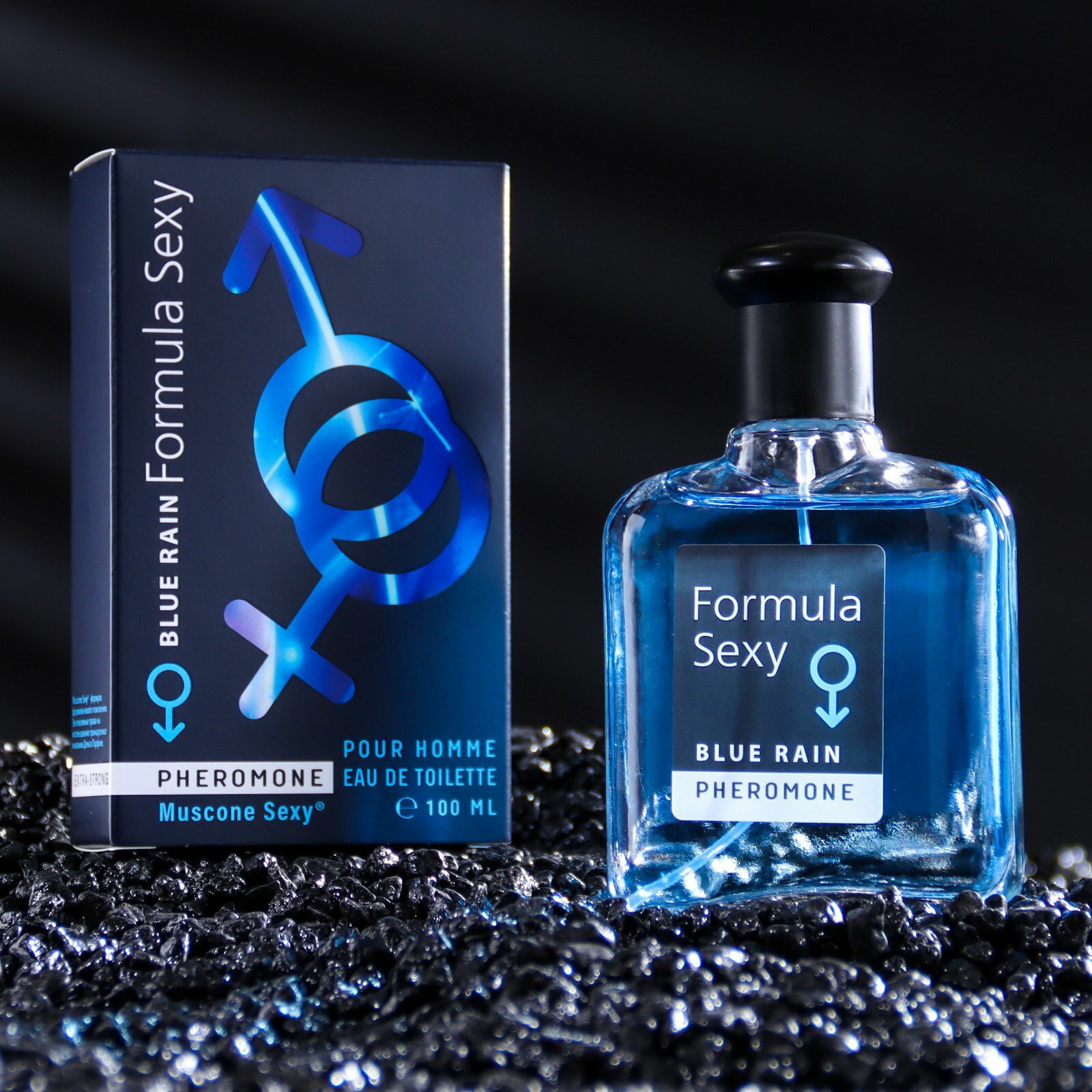 Туалетная вода мужская с феромонами Formula Sexy Blue Rain, 100 мл