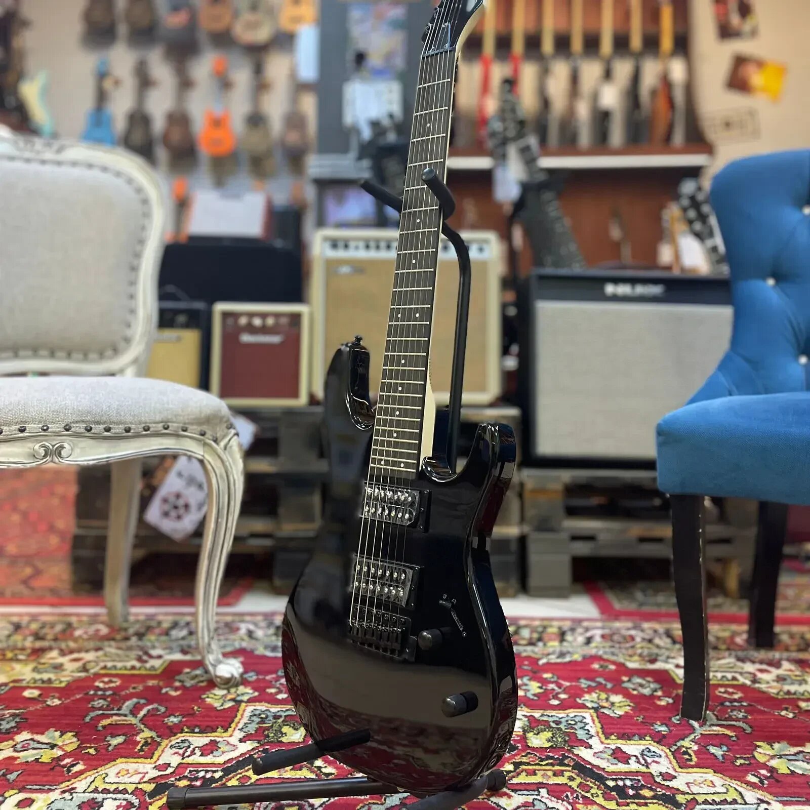 Электрогитара J&D Guitars 780 Superstrat HH Black — фото 1