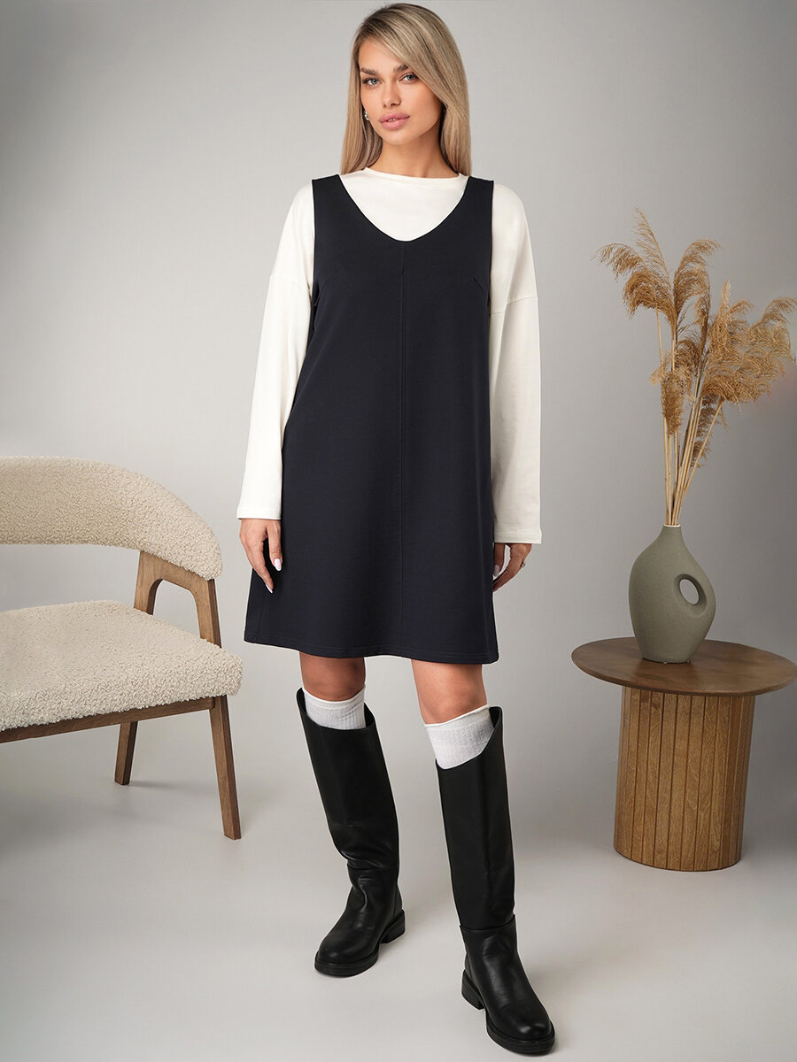 Сарафан Happyfox для женщин, размер 50, темно-синий