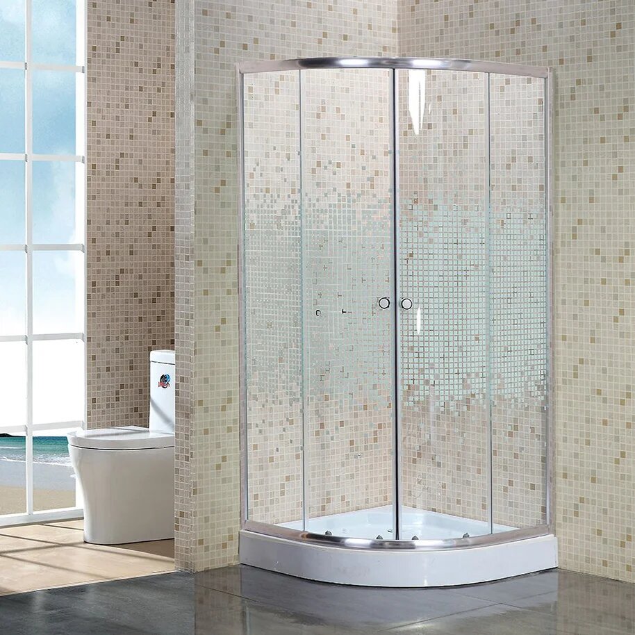 Душевой уголок Niagara NG-001-14 с поддоном стеклянный 90x90 с низким поддоном раздвижной