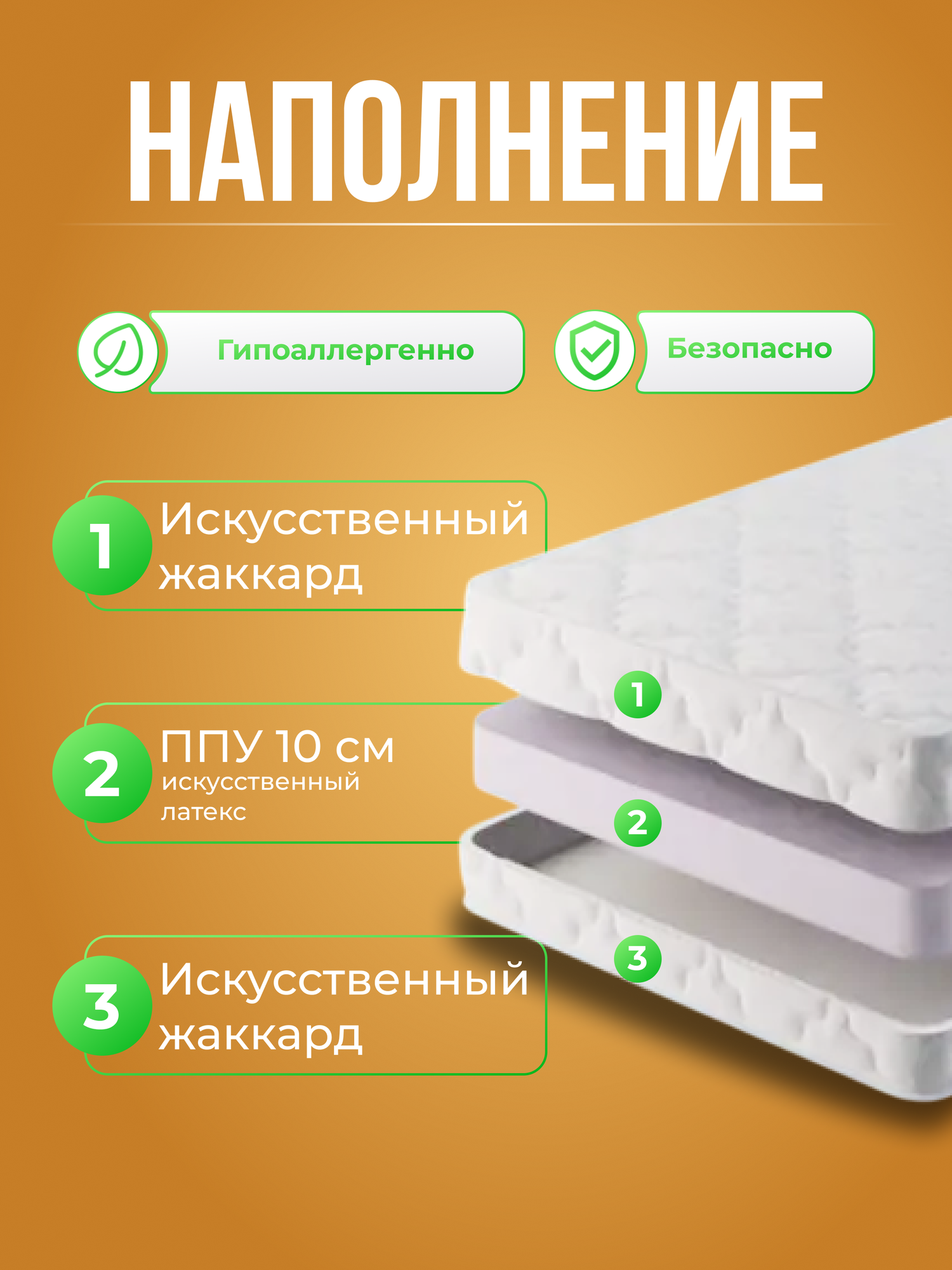 Ортопедический Матрас 80x170 беспружинный Tonus Roll Eco 10 — фото 1