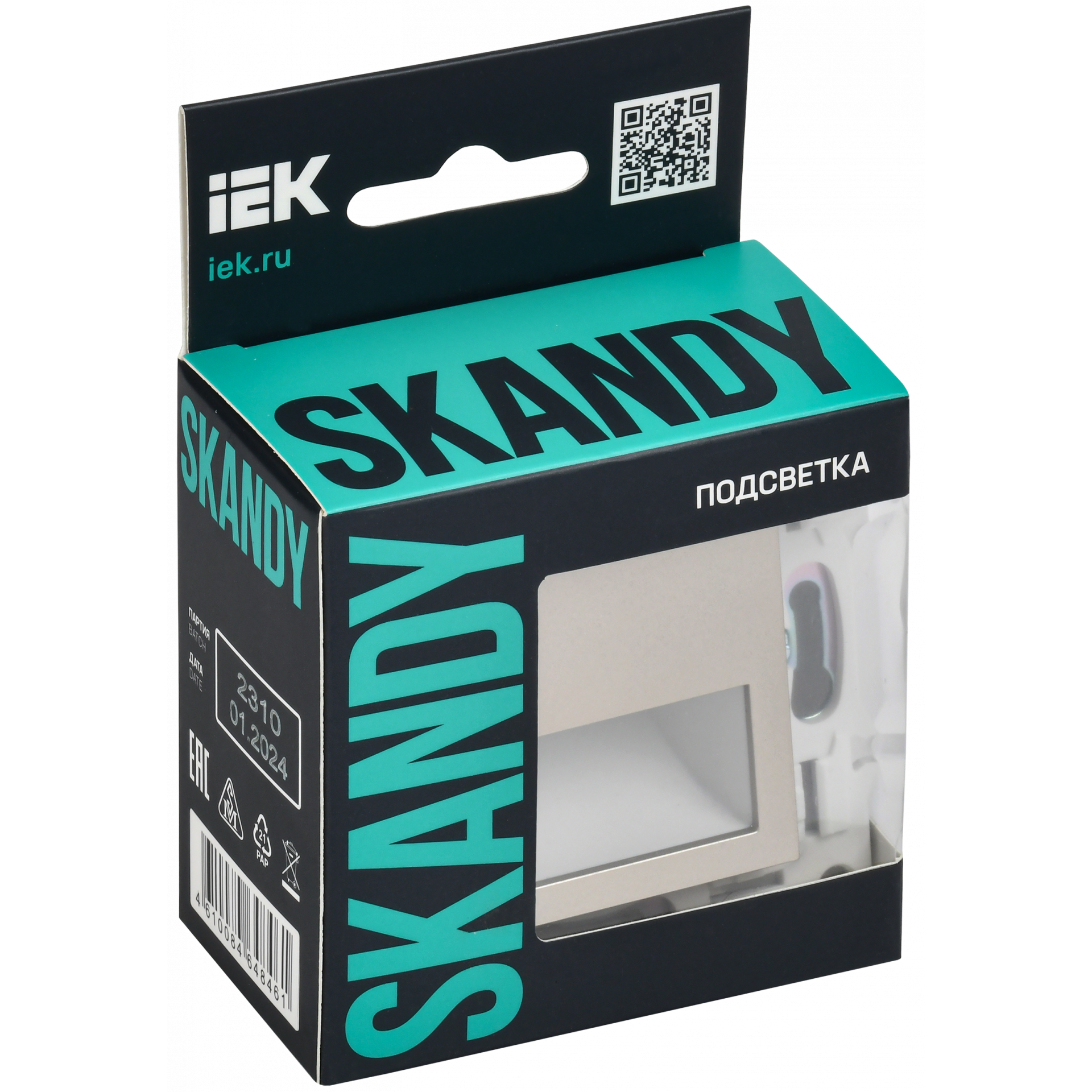 SKANDY Подсветка LED встраиваемая SK-L01Sh шампань, IEK SK-FL20-K37 (1 шт.)