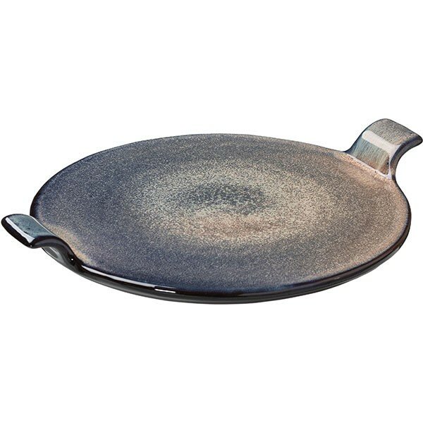 Блюдо «Пати», фарфор, 25 см, серый, синий (Борисовская Керамика)