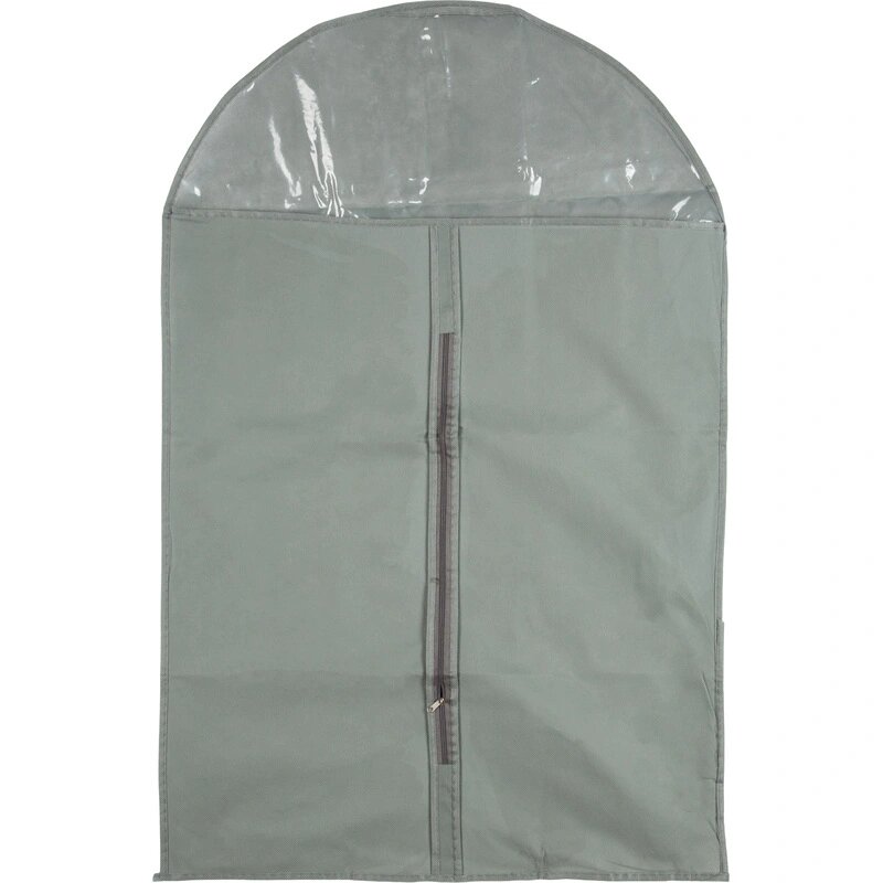 Чехол для одежды из спанб. Luscan с прозр. верхом 60х90см серый HD-HH004