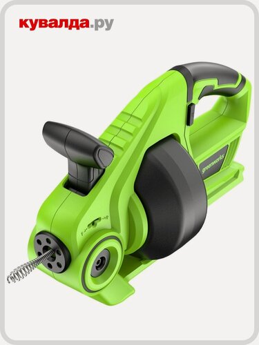 Изображение товара Машина барабанная для прочистки трубопроводов GREENWORKS G24DA аккумуляторная 24v, без акб и зу