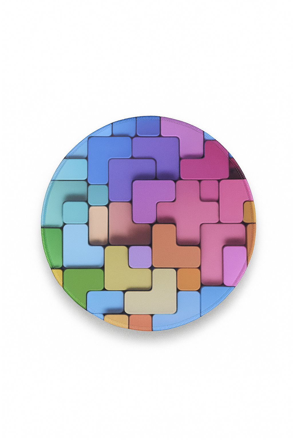 Коврик для мыши G7, 25см, с прошитыми краями, круглые узоры,