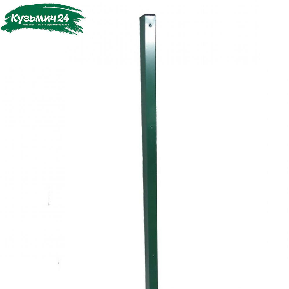 Столб заборный зеленый 60х40х2500мм