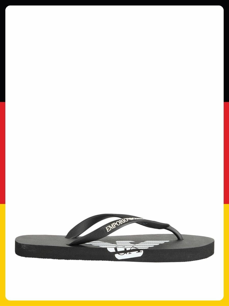 Шлёпанцы EMPORIO ARMANI, размер 38 EU, черный