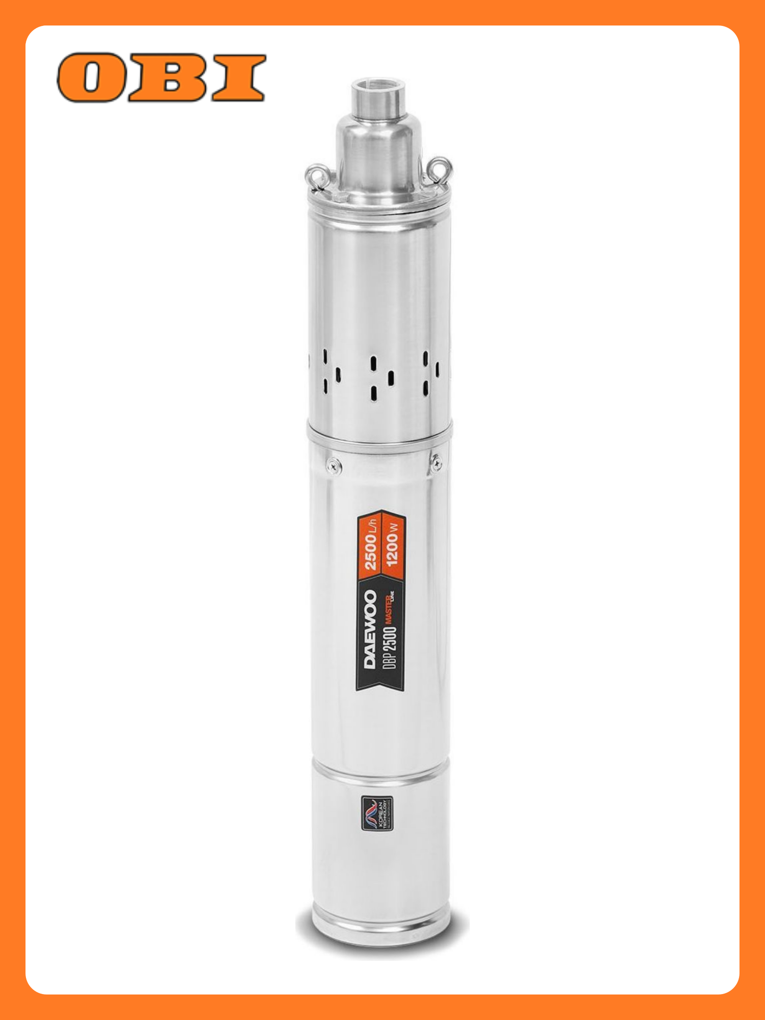 Насос скважинный DAEWOO DBP 2500 нержавеющая сталь защита от сухого хода и перегрева