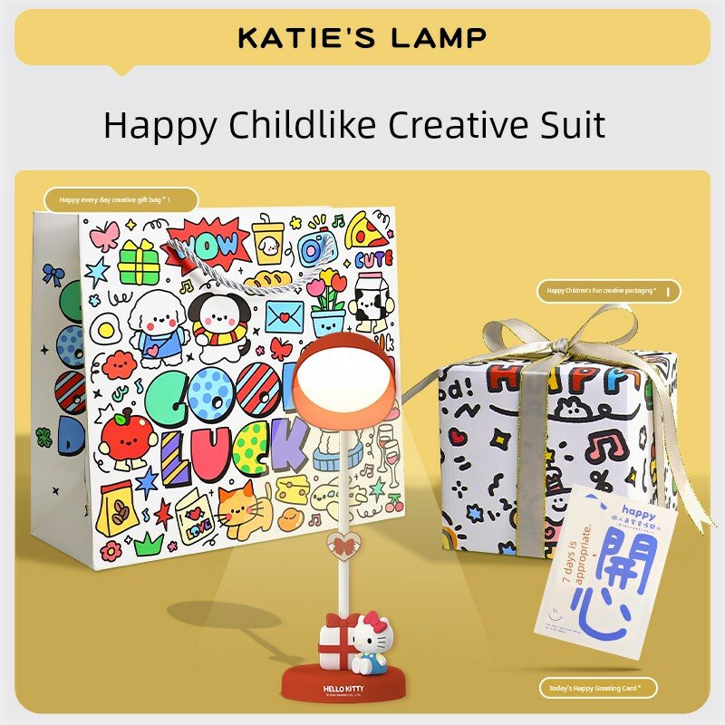 Настольная лампа Hello Kitty с подарочной упаковкой в стиле детства и персонализированной открыткой