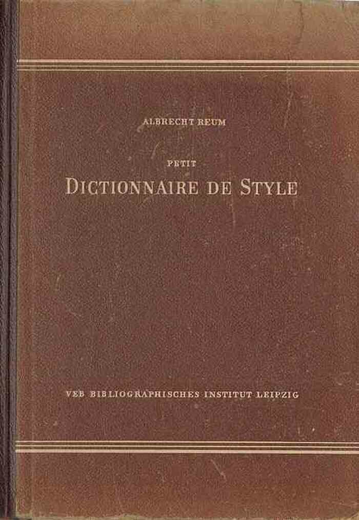 Dictionnaire de Style/Словарь стилей