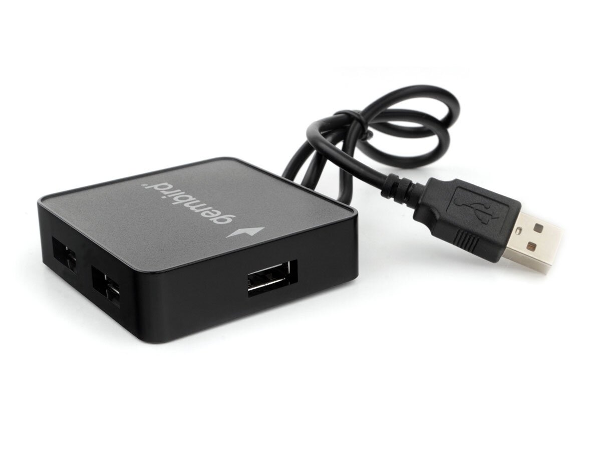 Концентратор USB 2.0 Gembird UHB-242, 4 порта, блистер, черный
