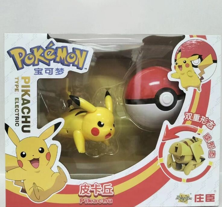 Покемон - Pokemon трансформер в покеболе фигурка Пикачу Бластуаз