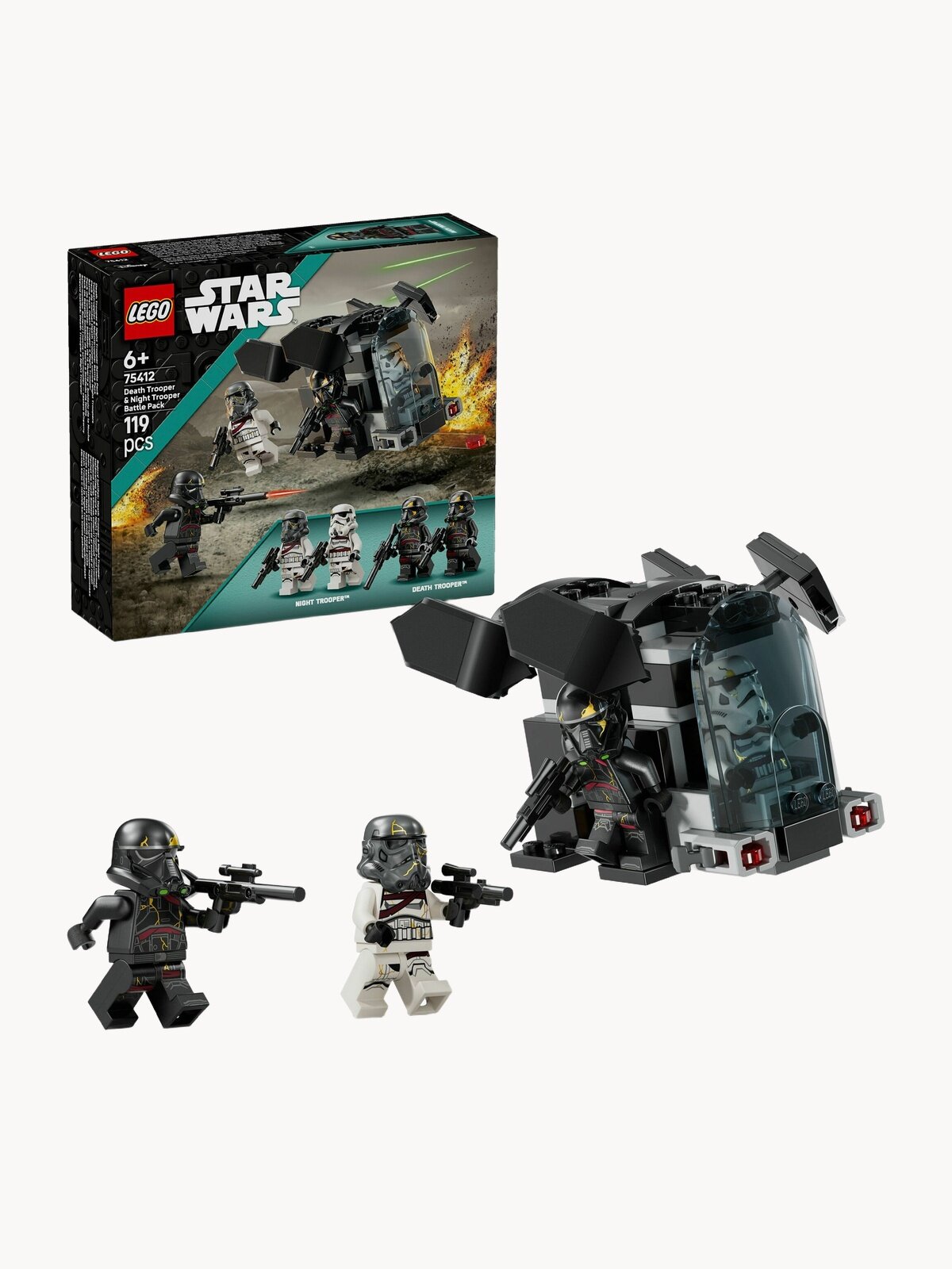 Конструктор LEGO Star Wars™ 75412 Боевой набор штурмовиков смерти и ночных штурмовиков, 119 дет.