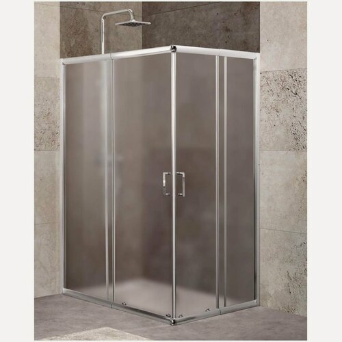 Изображение товара Душевой уголок BelBagno (Бельбагно) UNIQUE-AH-2-100/115-75/90-P-Cr хром, стекло рифленое 5 мм (1000/1150х1900х750-900)