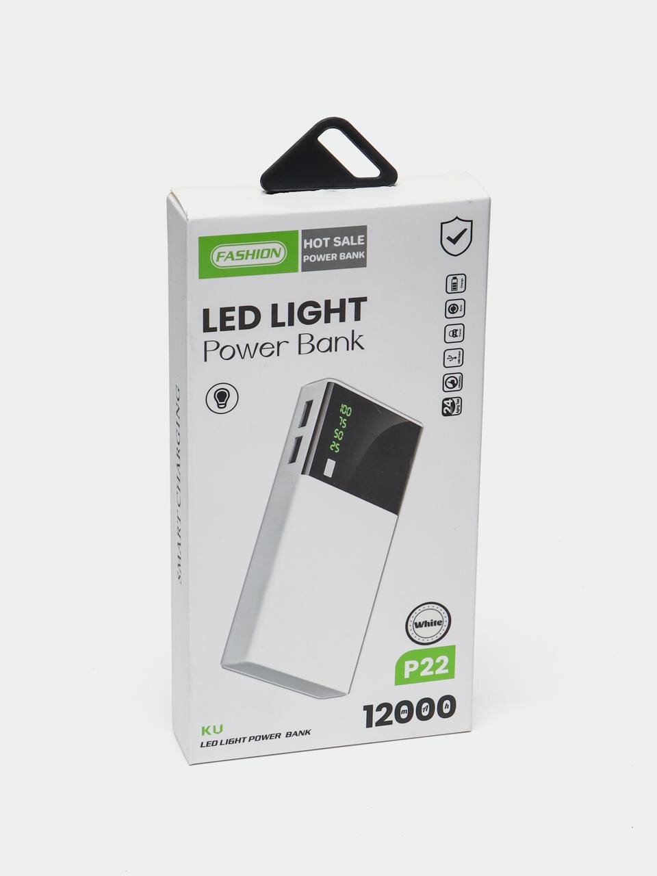 Power bank Ekranli va yoritish chirog`i 40000mah quvvat banki (LCD / LED)