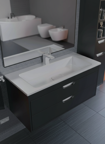 Изображение товара Раковина для ванной Uperwood Modul 97х45х12 см, белая глянцевая