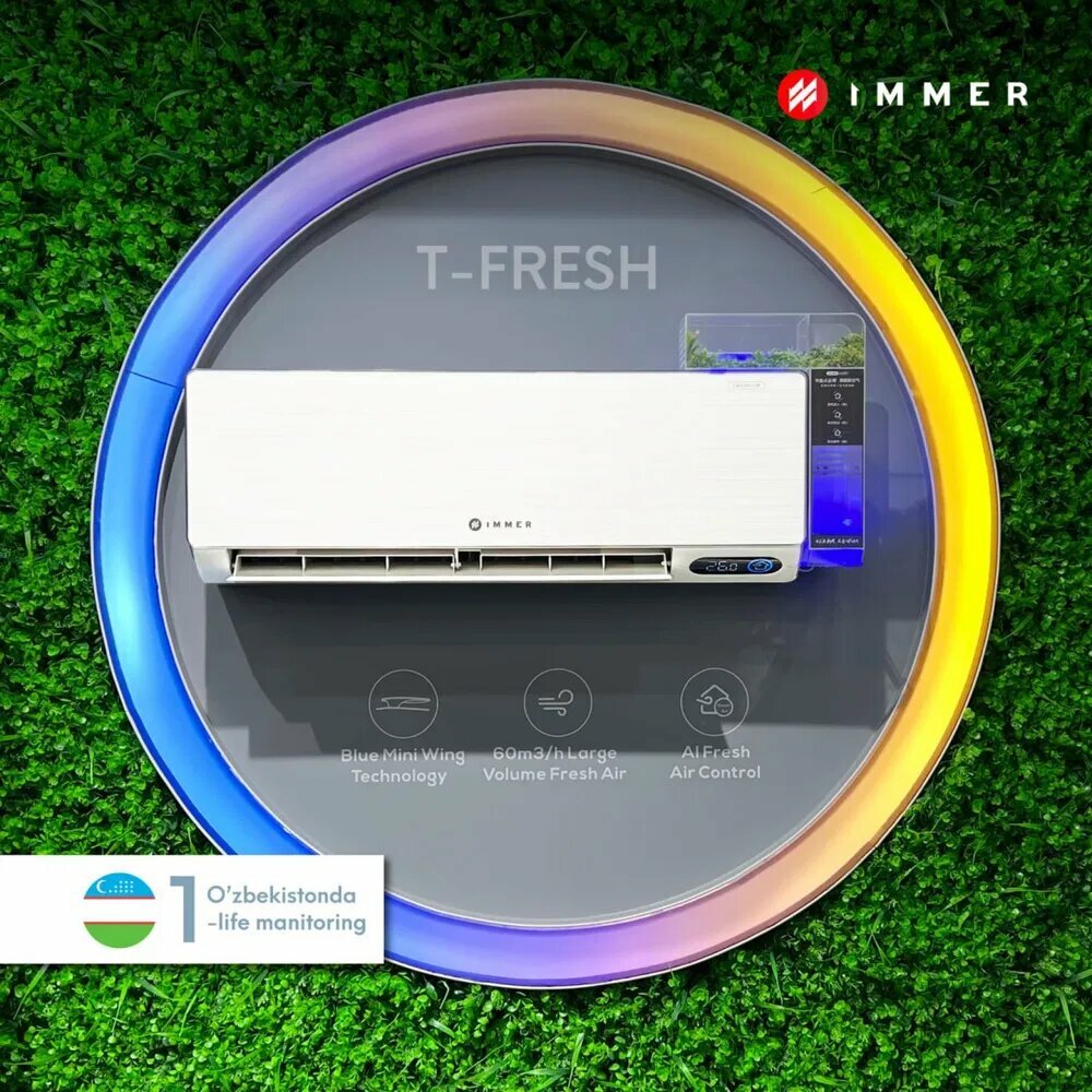 Кондиционер IMMER T-FRESH, 12, invertor, FULL DC inverter, Wi Fi А+++ — фото 1