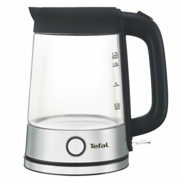 Электрический чайник Tefal KI750D30, 2400Вт, 1.7л, черный, серебристый