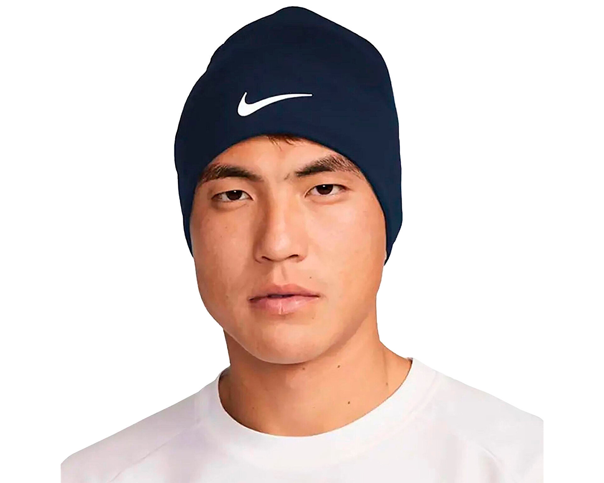 Шапка-бини NIKE для мужчин и женщин, размер OneSize, темно-синий — фото 1