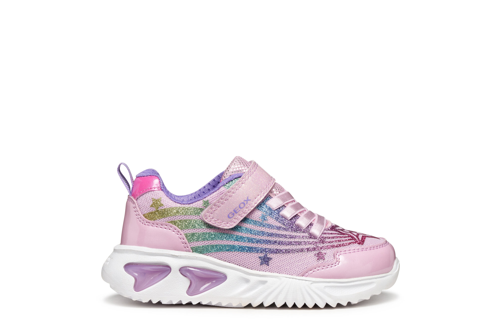 Кроссовки GEOX, размер 35 EU, розовый/разноцветный — фото 1
