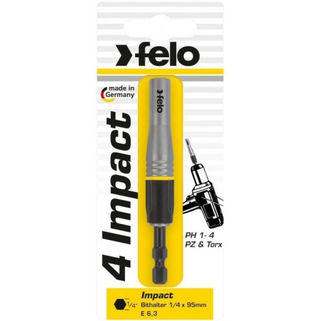 Магнитный держатель Felo 03829594 для бит 1/4", 95 мм, на блистере