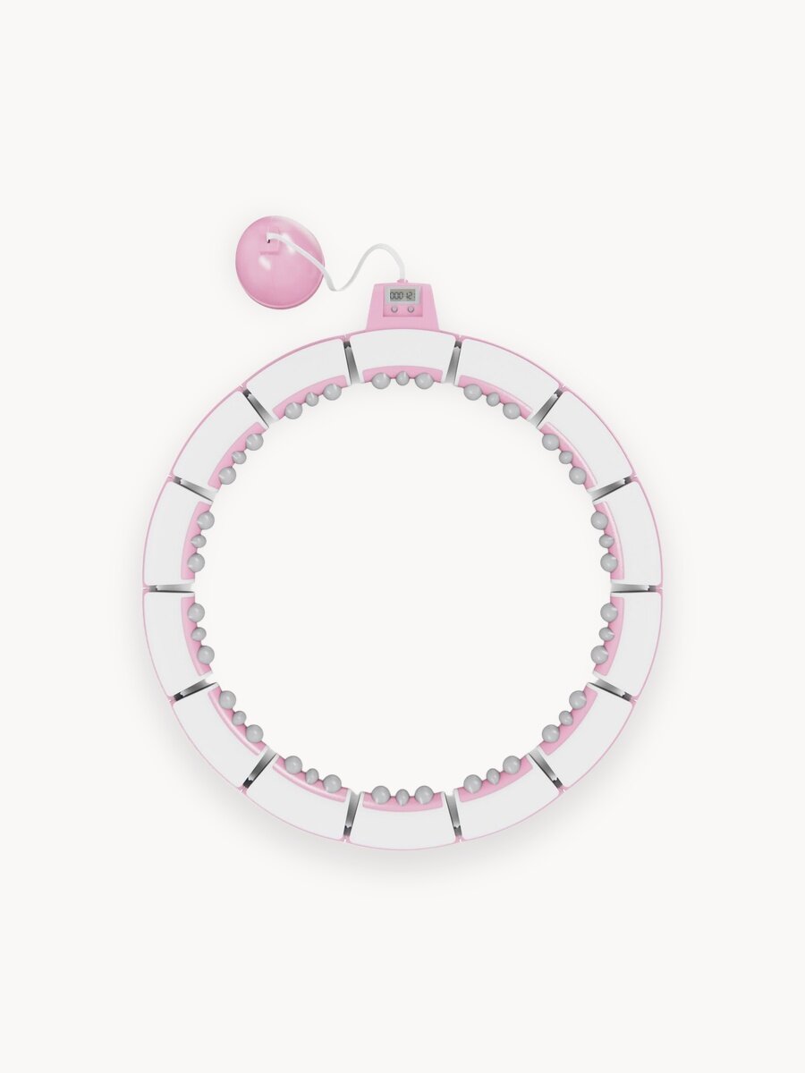 Умный обруч для фитнеса DFC хула-хуп, 16 звеньев, розовый