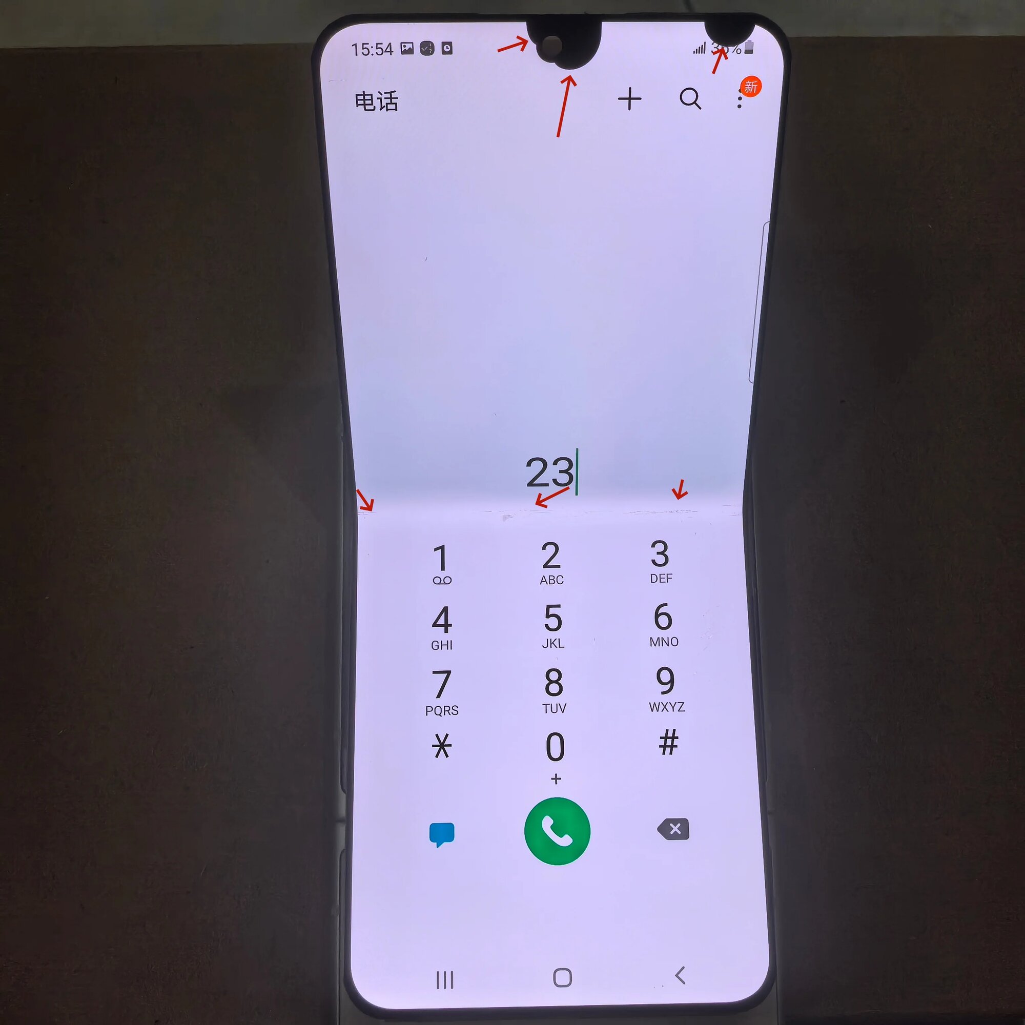 6.7-дюймовый сенсорный экран Super AMOLED для Samsung Galaxy Z Flip 3, дисплей SM-F711, F711b, F711u с дефектом.