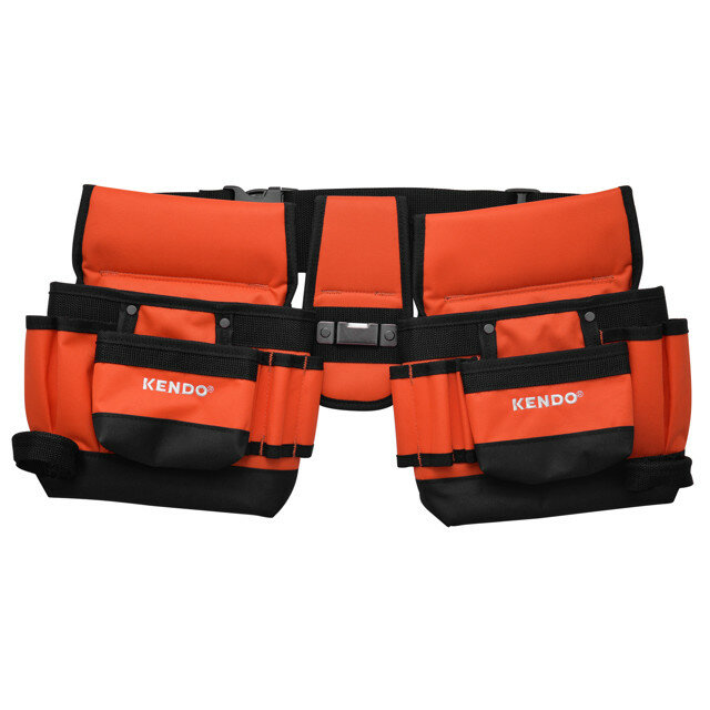 Сумка для инструмента KENDO двойная с поясом 2х21x19x8,5см