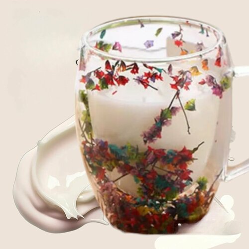 Кружка с двойными стенками стеклянная для сока прикольный подарок на 14 февраля 23 февраля 8 марта 637₽