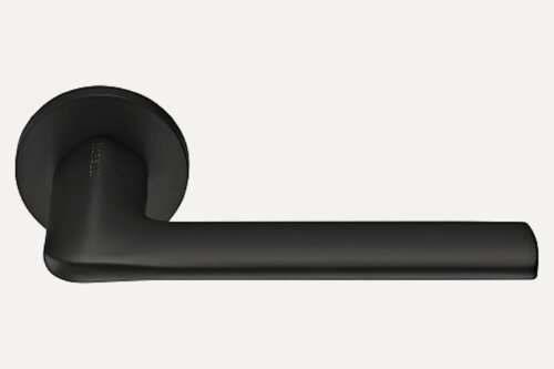 Изображение товара Ручка дверная Morelli MH-61-R6 BL черный, ручки для межкомнатных дверей на круглой розетке комплект, фурнитура