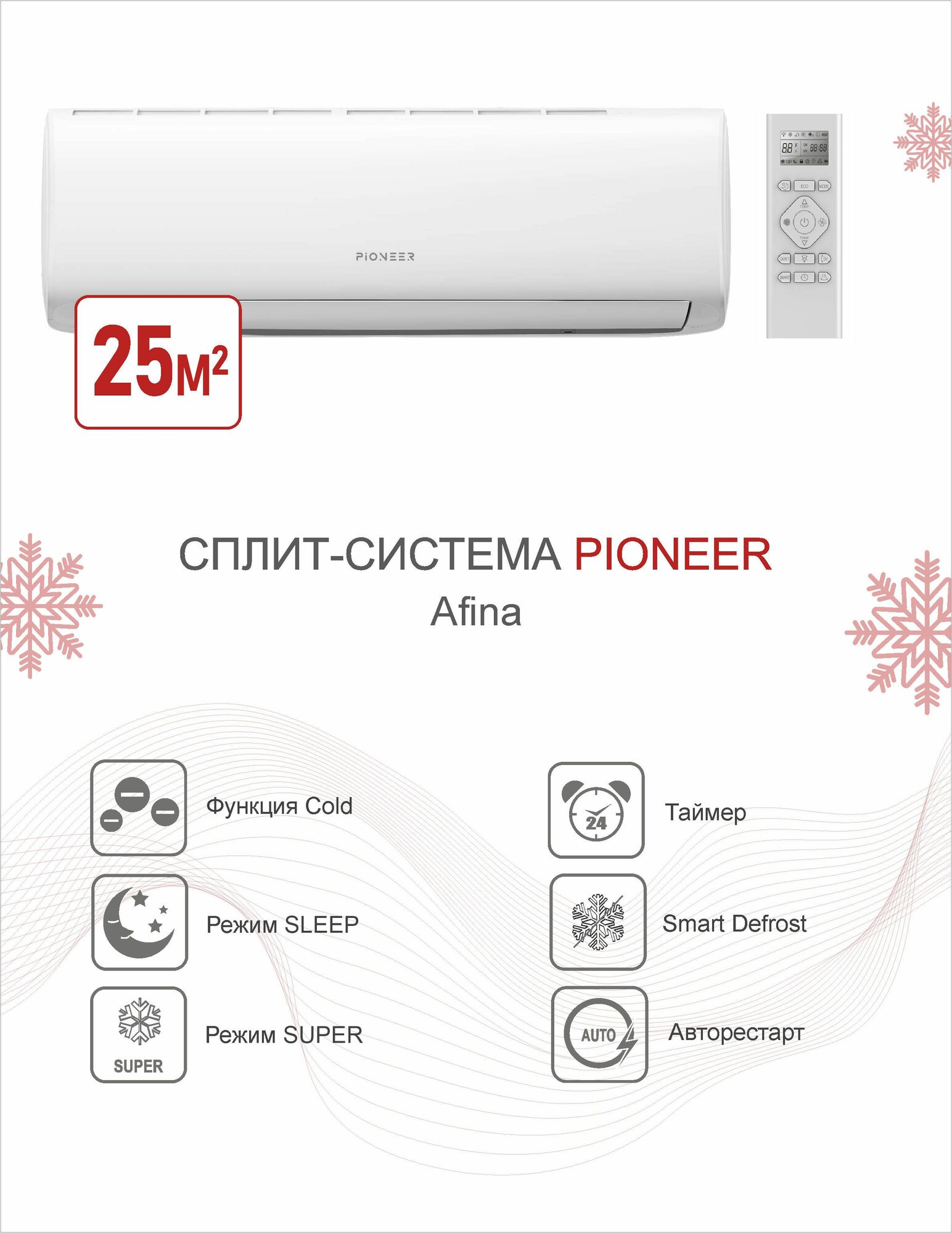 фото Сплит-система Pioneer (Afina) KFR25FW/KOR25FW
