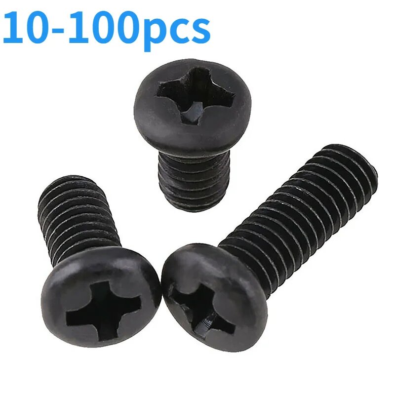 Винты с крестообразным шлицем цвет черный M3 M3.5 M4 M5 10-100 шт 20pcs M4x6