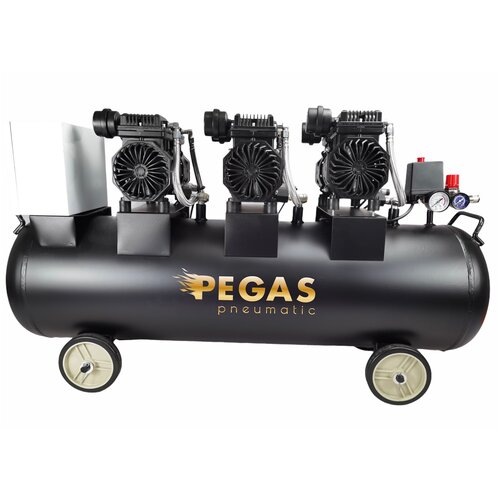 Бесшумный компрессор Pegas pneumatic PG-4200 120л, 460 л/мин, 4.2квт безмасляный 6623