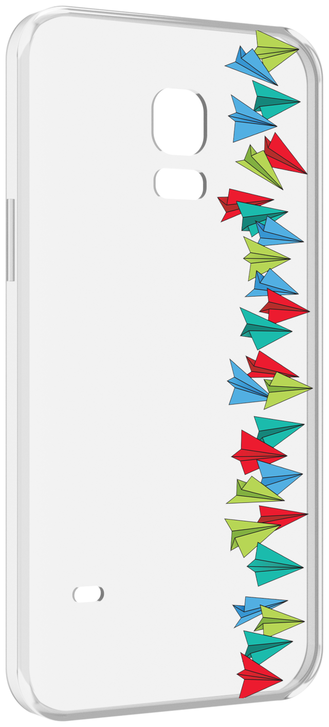 Чехол MyPads самолетики из листочков для Samsung Galaxy S5 mini задняя-панель-накладка-бампер