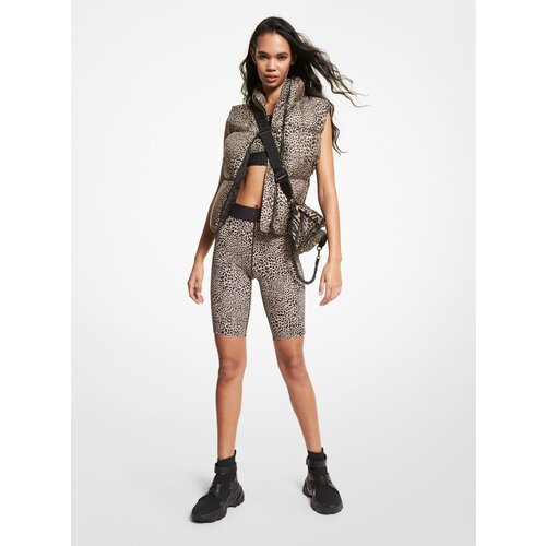 фото Жилет michael kors м хаки с анималистичным принтом animal print ciré vest